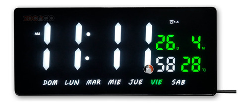 Reloj Digital Led Grande De Mesa Y Pared Calendario Y Alarma