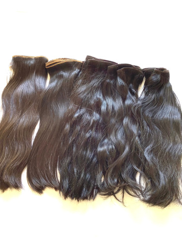 5 Capas Cortina Cabello Natural 40 Cms Largo X 20 Micropeine