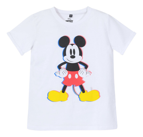 Polera Niña Mickey Get Ready Blanco Disney