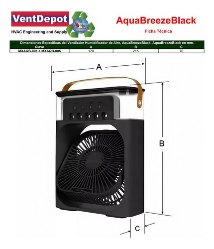 Ventilador De Mesa Con Función De Enfriamiento Y Humidifica