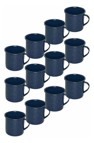 Pocillos Vasos De Peltre Etesa 9cm Azul Cobalto 12 Piezas