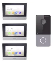 Comprar Kit Videportero Interfon Ip 2mp Llamada App 3 Monitores Poe