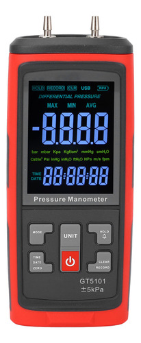 Medidor De Presión Diferencial Con Manómetro Digital De 2 Pu