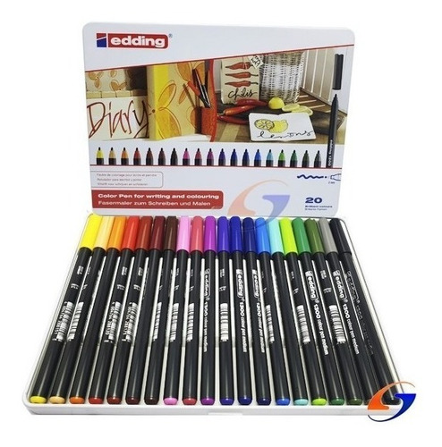 Marcadores Edding 1300 Estuche X20 Colores Serviciopapelero