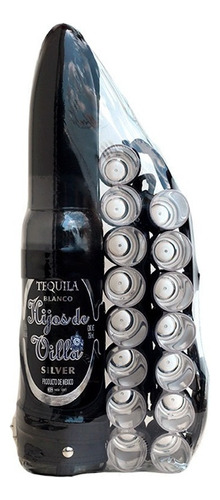 Tequila Hijos De Villa Bala Blanco 750ml Con Carrillera