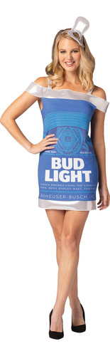 Vestido Talla L/xl Para Mujer De Lata De Cerveza Bud Light