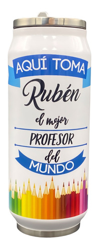 Termo Blanco Para Maestra Y Maestro Personalizado