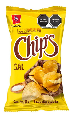 Papas Chips Sal 55g