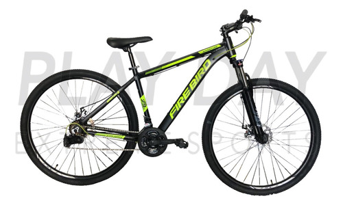 Mountain bike Fire Bird Outback  2022 R29 L 21v frenos de disco mecánico color negro/amarillo  