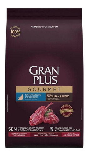 Ração Para Gatos Castrados Gourmet Ovelha 10,1kg Granplus