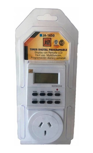 Timer Programable Digital Enchufable Vidriera Heladera 10a
