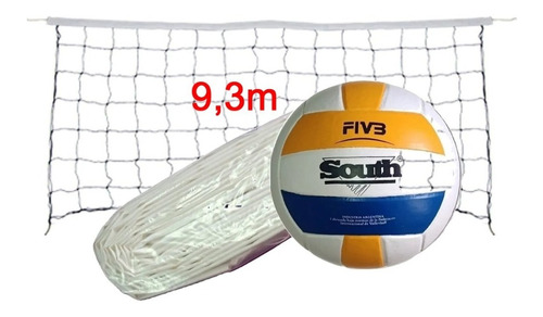 Combo Voley 1 - Red Profesional + Pelota South + Env Gratis!