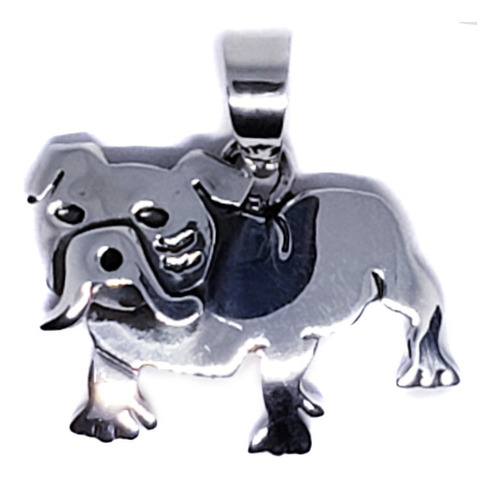 Dije Perro Bulldog En 100% Plata Fina Ley 925 Mexicana