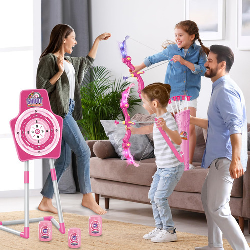 Set Tiro Con Arco Iluminado Para Niñas De 5 A 10 Años 2 Arco