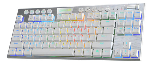 Teclado Mecanico Gamer Tkl Redragon Horus Blanco Switch Red