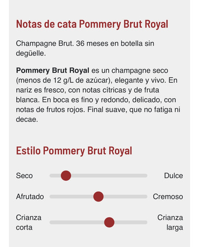 Champagne Pommery Reims - Brut Royal 750ml -