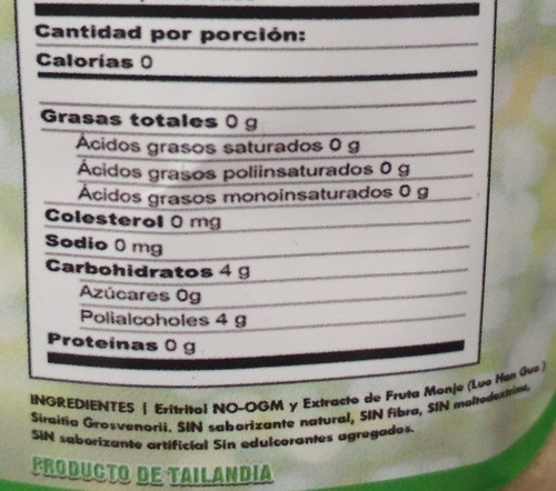 Azúcar Fruta Del Monje ( Monk Sugar )