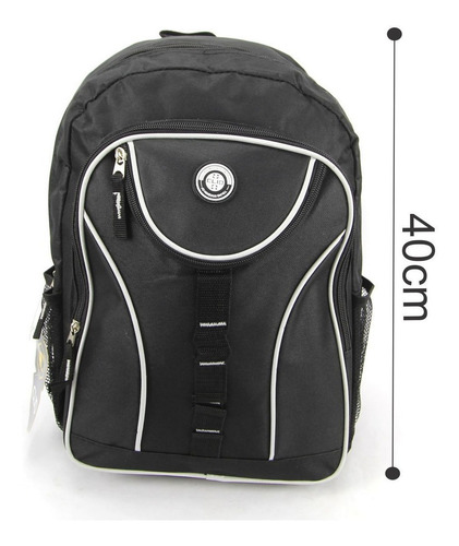 Mochila Clio Escolar Juvenil Costas Clássica Mb6006a Preto