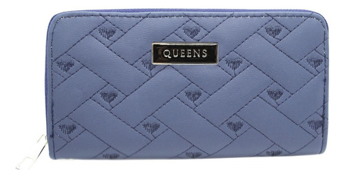Queens Billetera Mujer Cuero Sintético Urbana Qw13 6c Color Azul Oscuro Qw13