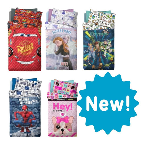 Cubrecama Cover Piñata Spiderman Peppa Pig Cars Frozen Vengadores Minnie Mickey Zombies Pj Mask Paw Patrol Cuotas Mmk