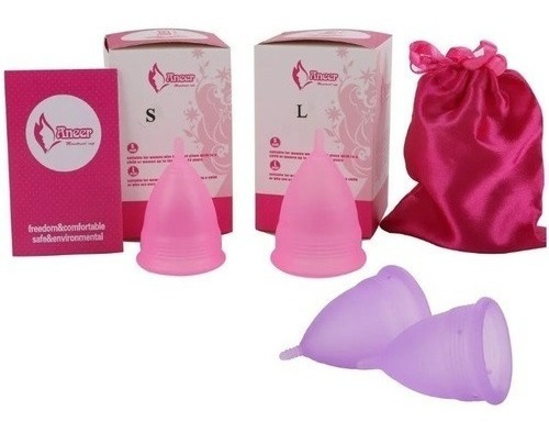 Copa Menstrual De Silicona Plegable Con Estuche Ecológica 