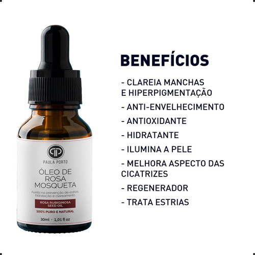 Kit Óleo Rosa Mosqueta + Mascara Argila Branca Clareamento