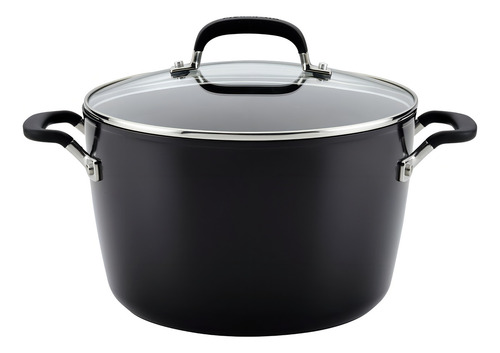 Olla Con Tapa Kitchenaid 84805 7,6 Lts Antiadherente Negra