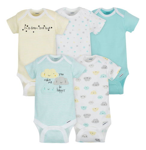 Gerber Baby 5 Pack Onesies, 3-6 Meses