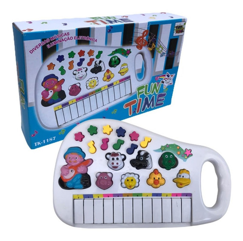 Teclado Piano Infantil Som Animais Da Fazenda  Brinquedo