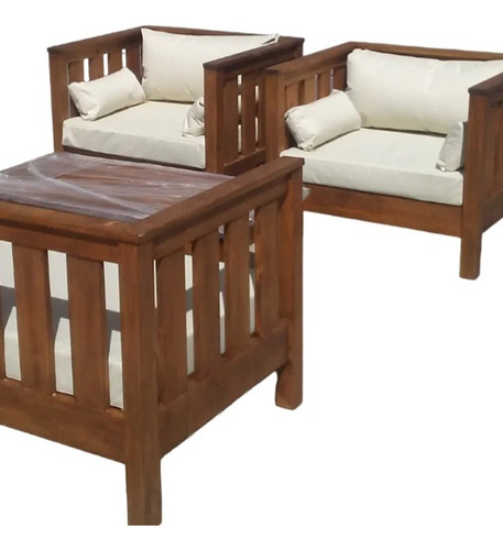 Sillones De Madera Con Almohadones