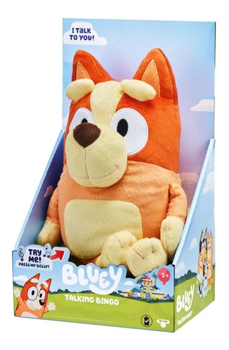 Peluche Parlante Bingo 33 Cm Interactivo, Canta Y 9 Frases