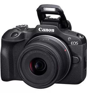Canon Eos R100 Con Lente 18-45mm 4k Camara Sin Espejo 24mp Color Negro