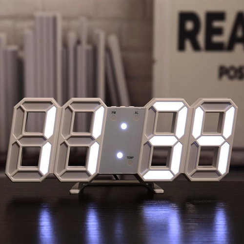 Reloj Digital Led 3d, Luminoso, Simple, Moderno, De Pared