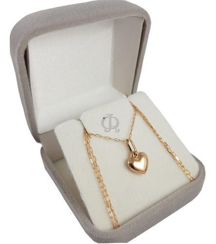 Cadena Forcet Y Corazon En Oro 18k 45cm Garantia Premiun