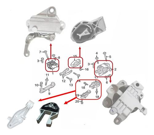Coxim Limit Torque Volvo Xc40 (536) T5 Awd 2.0 2021 Orig#