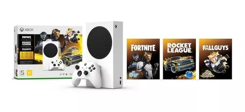 Console Microsoft Xbox Series S De 512gb, Bundle Com 3 Jogos Fortnite,  Rocket League E Fall Guys