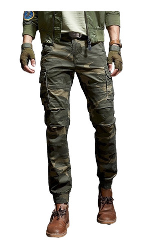 Camo Cargo Pants Hombres Camuflaje Militar De Alta Calidad