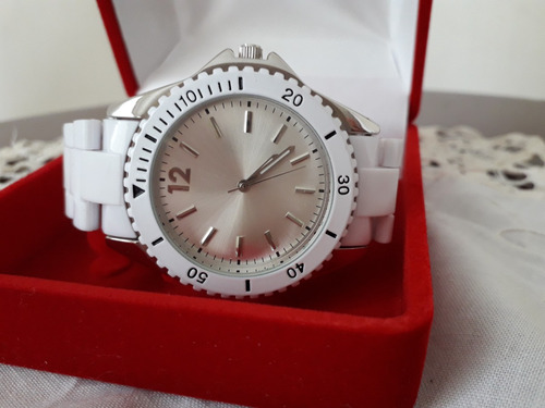 Reloj Dama Blanco Con Plateado De Tienda Macy´s Usa! Oferta!