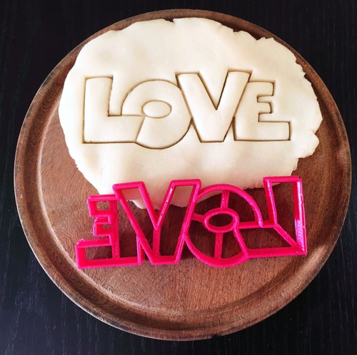 Cortante 3d  Love Para Cookie Galletita  San Valentin