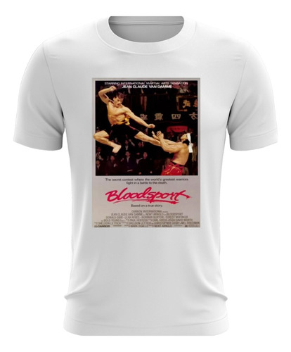 Camiseta Branca Poster Filme O Dragão Branco Van Damme F54