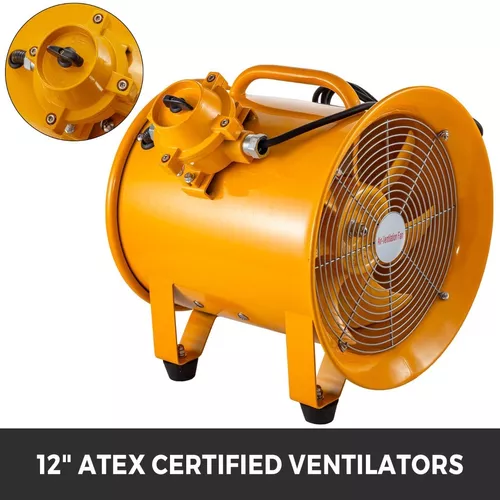 Extractor de ventilación industrial de 16 pulgadas, ventiladores de  ventilación portátiles, ventiladores de ventilación de cabina de pintura de