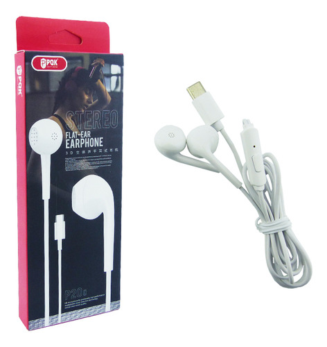 Audifonos Manos Libres Para Usb Tipo C Color Blanco