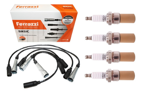 Kit Cables Ferrazzi Y Bujias Vw Gol Power Saveiro Ab9