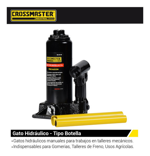 Imagen 2 de 3 de Crique Hidráulico Gato Tipo Botella 4tn Crossmaster 9936866