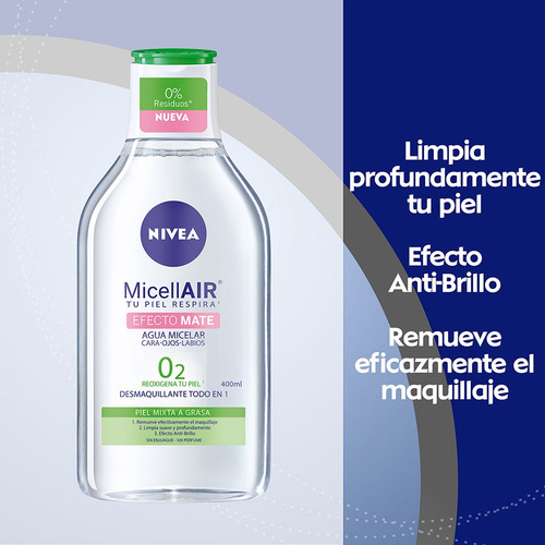 Kit Nivea Efecto Mate; Agua Micelar Y Crema Facial Mixta