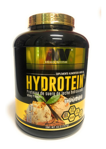 Hydrotein Advance Nutrition 5 Lbs Sabor Vainilla Nuez