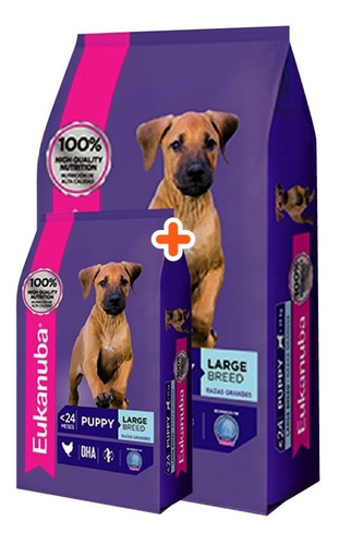 Alimento Eukanuba para perro cachorro de raza grande sabor mix en bolsa de 18 kg