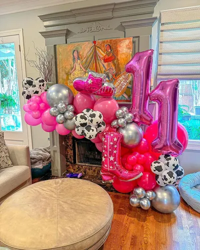 Globos De Número, Decoración De Cumpleaños 4 Años