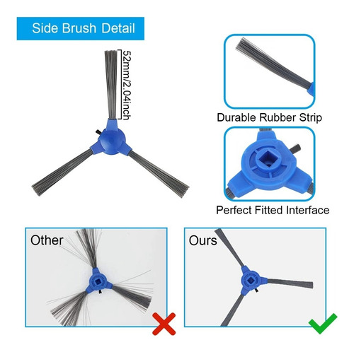 Cepillo Principal Con Filtro Hepa Lateral Para Eufy Robovac