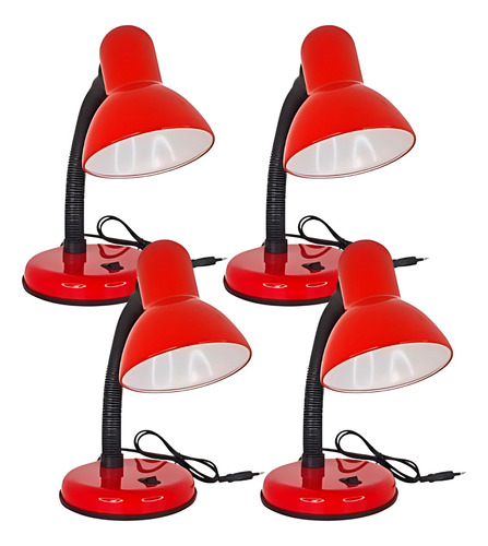 Velador Lampara De Escritorio Flexible Mesa Luz Negro Colores A Elección X Mensaje
